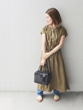 Liflattie Ships リフラティ シップス の Liflattie Ships リネンオープンワンピース ワンピース Wear