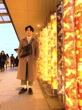 「EMMA  CLOTHES」｜「アイテム（チノパンツ）」を使った、よしのぶさん（メンズ・166cm）の冬コーディネート