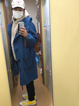 「H&M（エイチ・アンド・エム）のアイテム（パーカー）」を使った、けんたろ。さん（メンズ・170cm）の春コーディネート