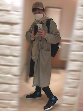「Ruben（ルーベン）のアイテム（キャップ）」を使った、けんたろ。さん（メンズ・170cm）の春コーディネート