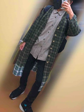 「FRAPBOIS（フラボア）のアイテム（ジャケット/アウター）」を使った、けんたろ。さん（メンズ・170cm）の春コーディネート