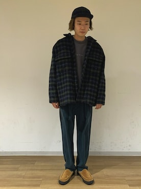 「SENSE OF PLACE by URBAN RESEAR」｜「アイテム（その他アウター）」を使った、kajiさん（メンズ・179cm）の秋コーディネート