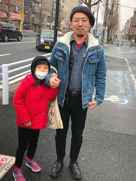 「TODAY'S SPECIAL（トゥデイズスペシャル）のアイテム（バッグ）」を使った、Yuichi Ishiwataさん（メンズ・161cm）の冬コーディネート