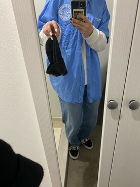 「BEN DAVIS（ベンデイビス）のアイテム（ニットキャップ/ビーニー）」を使った、nonさん（レディース・163cm）の春コーディネート