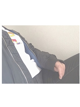 「H&M（エイチ・アンド・エム）のアイテム（スタジャン）」を使った、ひかるさん（レディース・151cm）の冬コーディネート