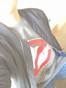 「H&M（エイチ・アンド・エム）のアイテム（スタジャン）」を使った、ひかるさん（レディース・151cm）の春コーディネート