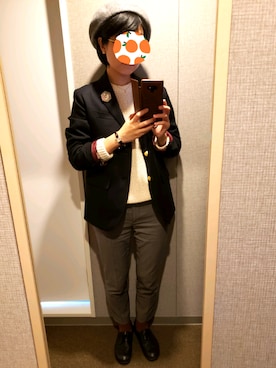 「BEAMS BOY（ビームスボーイ）のアイテム（テーラードジャケット）」を使った、chieminchiさん（レディース・163cm）の秋コーディネート
