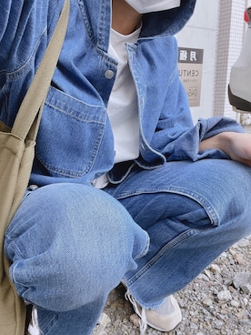 「アイテム（デニムジャケット）」を使った、Tさん（レディース・150cm・20代）の夏コーディネート