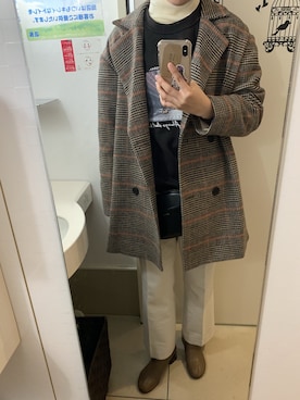 「one way（ワンウェイ）のアイテム（スウェット）」を使った、けいこさん（レディース・156cm）の冬コーディネート