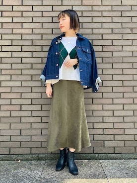 「SHIPS（シップス）のアイテム（その他アウター）」を使った、西平さん（レディース・160cm）の秋コーディネート