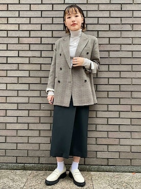 「SHIPS（シップス）のアイテム（その他アウター）」を使った、西平さん（レディース・160cm）の秋コーディネート