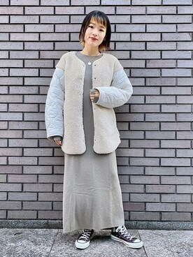 「WILD THINGS（ワイルドシングス）のアイテム（その他アウター）」を使った、西平さん（レディース・160cm）の秋コーディネート