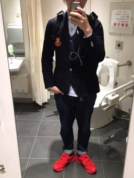「TOMMY HILFIGER（トミーヒルフィガー）のアイテム（テーラードジャケット）」を使った、3noさん（メンズ・173cm）の春コーディネート
