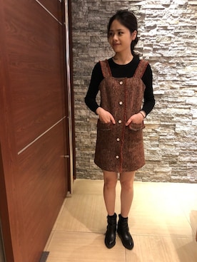 「MIHARA（-）のアイテム」を使った、芸宛さん（レディース・166cm）の春コーディネート