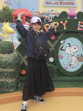 「BEAMS BOY（ビームスボーイ）のアイテム（デニムジャケット）」を使った、えりんこりにすたさん（レディース・156cm）の夏コーディネート