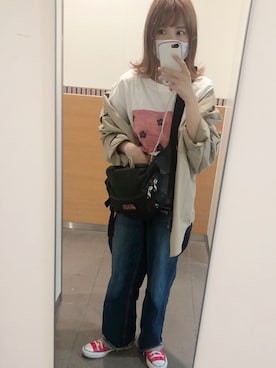 「MYSTERY RANCH（ミステリーランチ）のアイテム（ボディバッグ/ウエストポーチ）」を使った、えりんこりにすたさん（レディース・156cm）の夏コーディネート