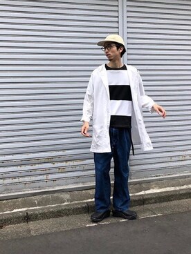 「Hender Scheme（エンダースキーマ）のアイテム（帽子）」を使った、じゅんじさん（メンズ・175cm）の春コーディネート