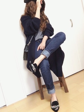 「アイテム（家具）」を使った、めるもさん（レディース・158cm）の春コーディネート