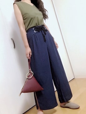 「OZOC（オゾック）のアイテム（バングル/リストバンド）」を使った、めるもさん（レディース・158cm）の夏コーディネート