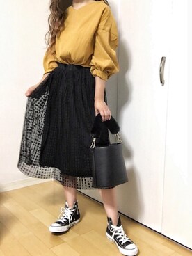 「プチプラミックス」｜めるもさん（レディース・158cm）の秋コーディネート