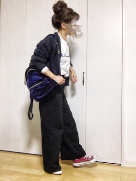 「OZOC（オゾック）のアイテム（その他）」を使った、めるもさん（レディース・158cm）の秋コーディネート