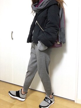 「プチプラミックス」｜めるもさん（レディース・158cm）の冬コーディネート