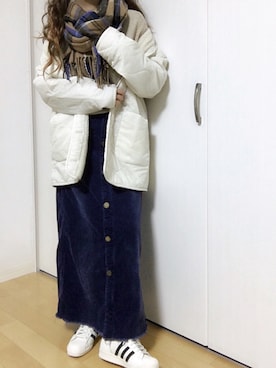 「プチプラミックス」｜めるもさん（レディース・158cm）の冬コーディネート