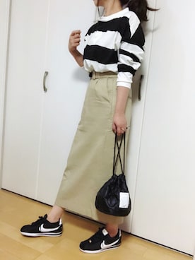 「Boisson Chocolat（ボワソンショコラ）のアイテム」を使った、めるもさん（レディース・158cm）の春コーディネート