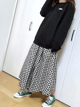 「プチプラミックス」｜めるもさん（レディース・158cm）の春コーディネート