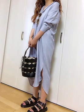 「ラベンダー」｜めるもさん（レディース・158cm）の春コーディネート