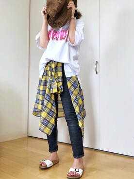 「プチプラミックス」｜めるもさん（レディース・158cm）の春コーディネート