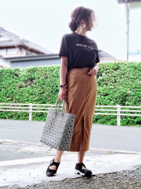 「プチプラミックス」｜めるもさん（レディース・158cm）の夏コーディネート