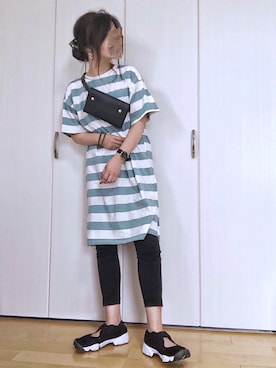 「LAKOLE（ラコレ）のアイテム（レッグウェア）」を使った、めるもさん（レディース・158cm）の夏コーディネート