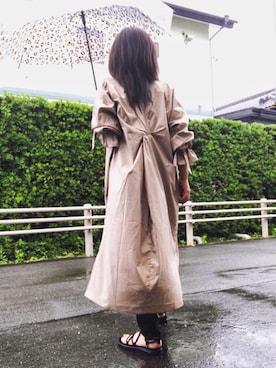 「MAISON DE REEFUR（メゾンドリーファー）のアイテム（長傘）」を使った、めるもさん（レディース・158cm）の夏コーディネート