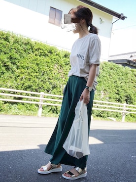 「プチプラミックス」｜めるもさん（レディース・158cm）の夏コーディネート