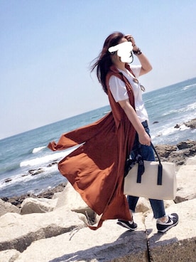 「プチプラミックス」｜めるもさん（レディース・158cm）の夏コーディネート