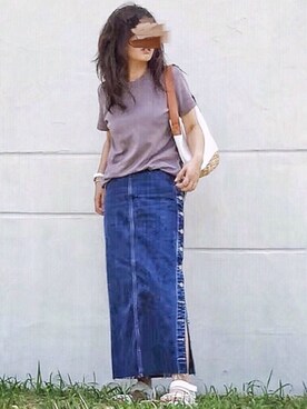 「プチプラミックス」｜めるもさん（レディース・158cm）の夏コーディネート