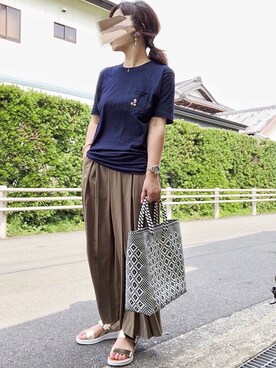 「ミッキー」｜めるもさん（レディース・158cm）の夏コーディネート