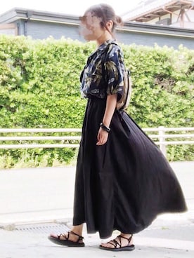 「プチプラミックス」｜めるもさん（レディース・158cm）の夏コーディネート