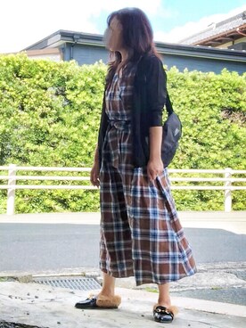 「GRL（グレイル）のビット付ファーシューズ（ローファー）」を使った、めるもさん（レディース・158cm）の夏コーディネート