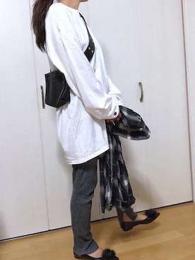 「MKT（エムケーティー）のアイテム（トップス）」を使った、めるもさん（レディース・158cm）の秋コーディネート