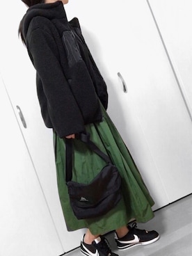 「グレゴリー」｜「アイテム（ブルゾン）」を使った、めるもさん（レディース・158cm）の秋コーディネート
