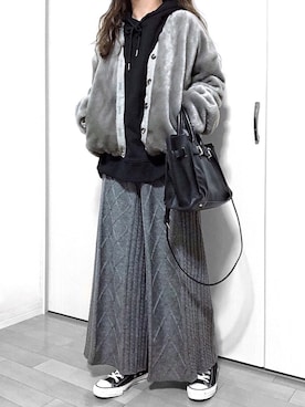 めるもさん（レディース・158cm）の冬コーディネート