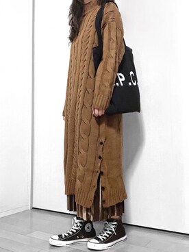 めるもさん（レディース・158cm）の冬コーディネート