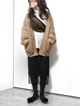 めるもさん（レディース・158cm）の冬コーディネート