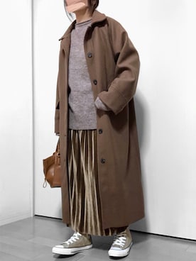 「DHOLIC（ディーホリック）のアイテム（その他アウター）」を使った、めるもさん（レディース・158cm）の冬コーディネート