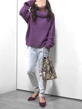 「GRL（グレイル）のアイテム（リング）」を使った、めるもさん（レディース・158cm）の冬コーディネート