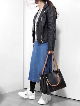 「GRL（グレイル）のアイテム（リング）」を使った、めるもさん（レディース・158cm）の冬コーディネート