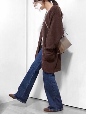 「ヤヌーク」｜「アイテム（アクセサリー）」を使った、めるもさん（レディース・158cm）の冬コーディネート