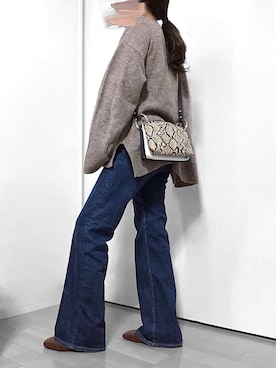 「ヤヌーク」｜「アイテム（ブーツ）」を使った、めるもさん（レディース・158cm）の冬コーディネート